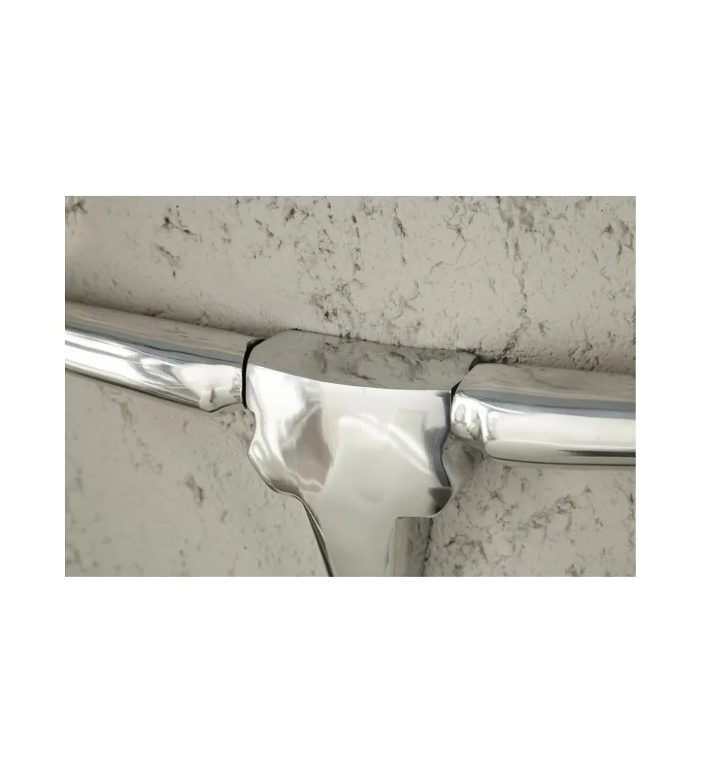 Ozdoba ścienna rogi Bull 75 cm srebrne