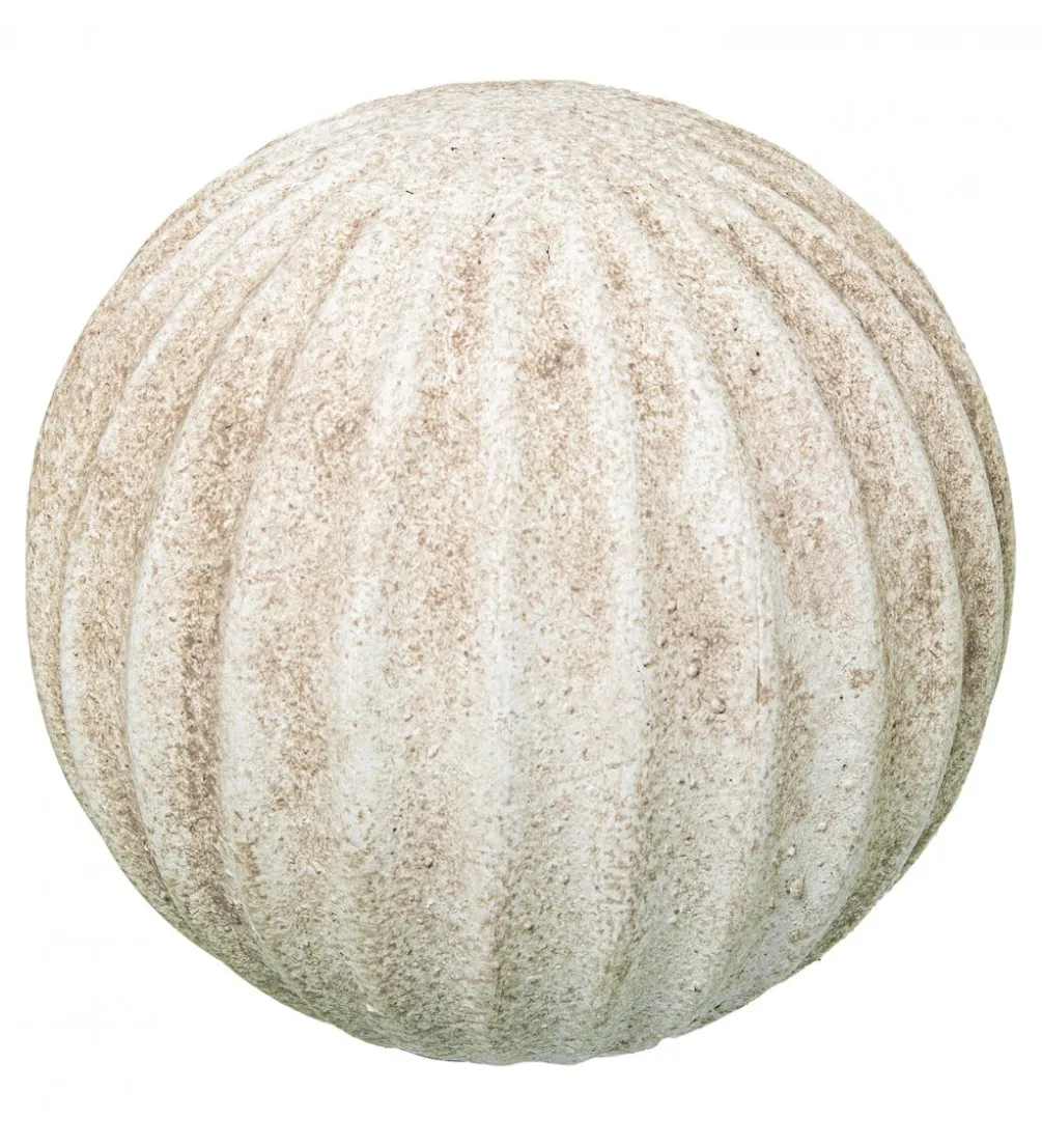 Ozdoba RUSTIC 12 cm ceramiczna kula biała