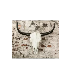 Ozdobna czaszka El Toro 70 cm biały czarny