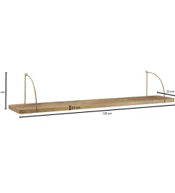 Półka ścienna FREJA 120 cm drewno mango