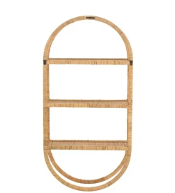 Półka ścienna Plank 56 cm rattan