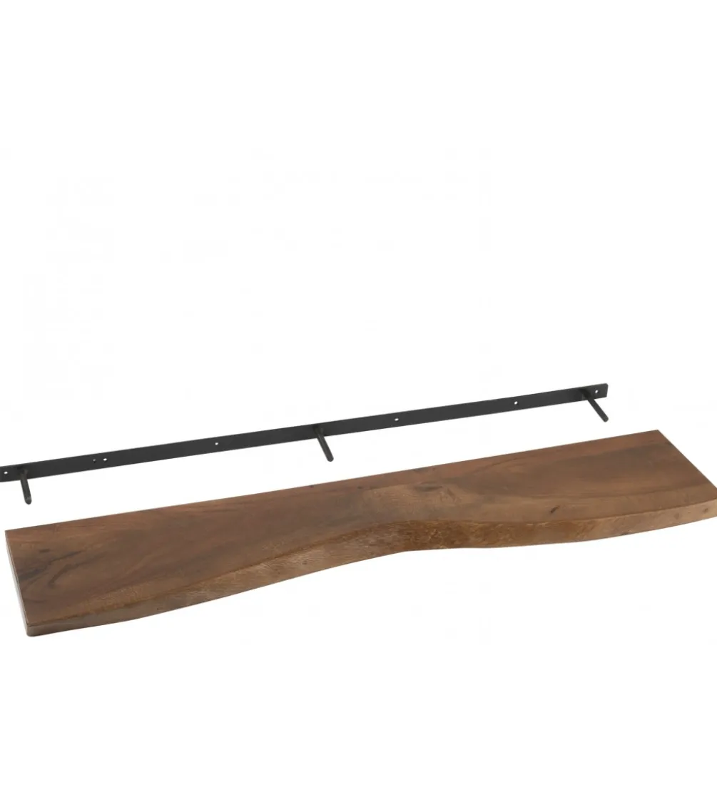 Półka GERARD 115 cm drewno akcja brązowa