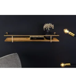 Półka HERITAGE 75 cm złota drewno sosny