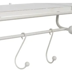 Półka z haczykami ANOER 66 cm biała