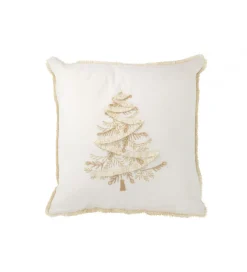 Poduszka Tree 45 cm biało złota