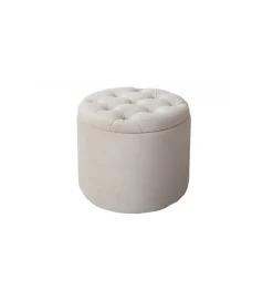 Pufa FABIO II 50 Cm Aksamit beżowa