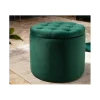 Pufa FABIO II 50 Cm Aksamit szmaragdowa zieleń