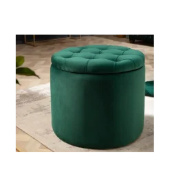 Pufa FABIO II 50 Cm Aksamit szmaragdowa zieleń