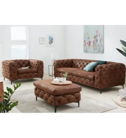 Pufa MODERN BAROCK 90 cm antyczny brąz