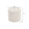 Pufa MODERN BAROCK STORAGE 50 cm bouclé kolor szampański