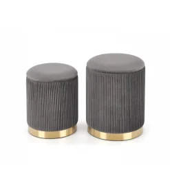 Pufa MONTY set 2 ciemnoszara