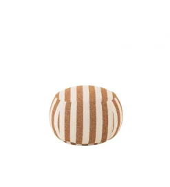 Pufa STRIPED 61 cm białokarmelowy