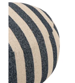 Pufa STRIPED 45 cm niebiesko biała