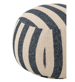 Pufa STRIPED 45 cm niebiesko biała