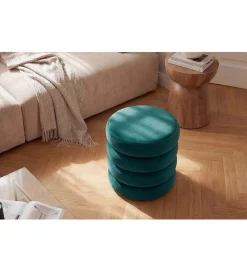 Pufa VOGUE 40 cm z schowkiem welwet zielony