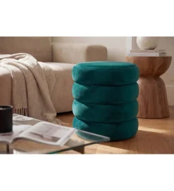 Pufa VOGUE 40 cm z schowkiem welwet zielony