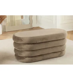 Pufa VOGUE 85 cm z schowkiem welwet champagne