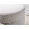 Pufa VOQUE 50 cm z pojemnikiem Bouclé kremowo biała