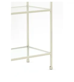 Regał AINO 214 cm szklany kremowy