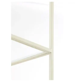 Regał AINO 214 cm szklany kremowy