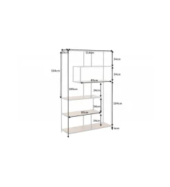 Regał ALPERA 114 cm w optyce dębu