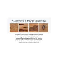 Regał ARKTYKA Mammut 85 cm drewno akacja