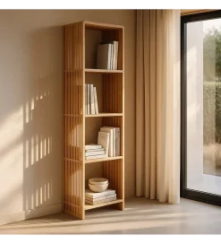 Regał BELLAMONTE 190 cm drewno teak naturalny