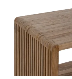 Regał BELLAMONTE 116 cm naturalny drewno teak