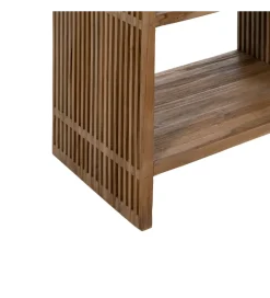 Regał BELLAMONTE 116 cm naturalny drewno teak
