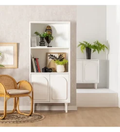 Regał BERET 80 cm drewno jodłowe biała