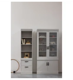 Regał BOLD 215 cm drewno sosny biały
