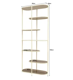 Regał BRIX JILL 190 cm biały