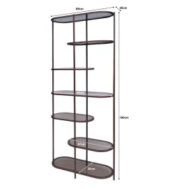 Regał BRIX JILL 190 cm bordowy