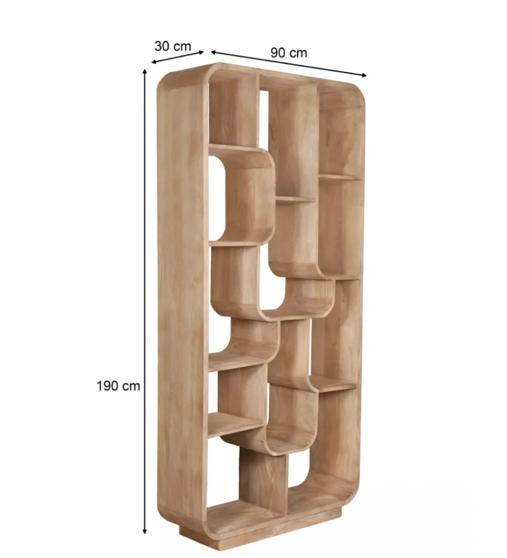 Regał BRIX LOGAN 190 cm drewno mango naturalny