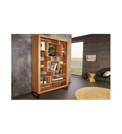 Regał Cube 88 cm drewno akacja honey