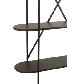 Regał DOMERESU 120 cm ciemny brązowy