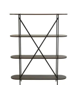Regał DOMERESU 120 cm ciemny brązowy