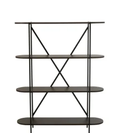 Regał DOMERESU 120 cm ciemny brązowy