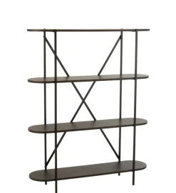 Regał DOMERESU 120 cm ciemny brązowy