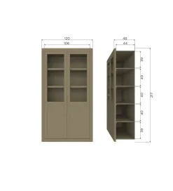 Regał GUNNAR 217 cm drewno sosny czarny mat