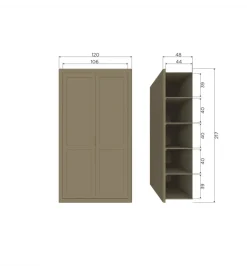 Regał GUNNAR 217 x 120 cm czarny mat