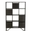 Regał HERTAB 158 cm drewno teak czarny