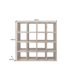 Regał IRON CRAFT 160 x 156 cm drewno mango naturalny
