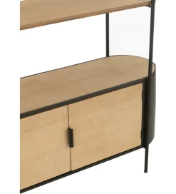 Regał IVY 173 cm naturalny czarny