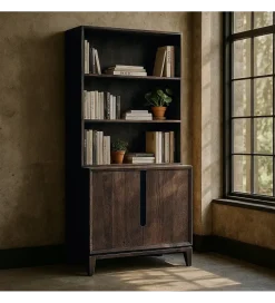 Regał KILIAN 195 cm drewno mango brązowa