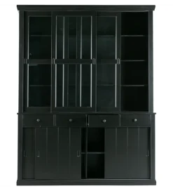 Regał LAGOS 214 cm drewno sosny czarny