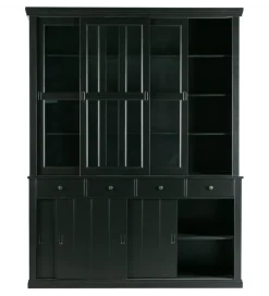 Regał LAGOS 214 cm drewno sosny czarny