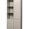 Regał MEGGY 108 cm drewno sosny szary prawostronny