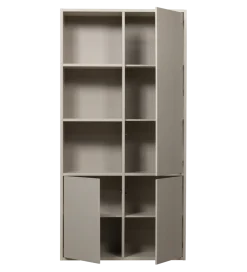 Regał MEGGY 108 cm drewno sosny szary prawostronny