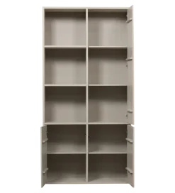 Regał MEGGY 108 cm drewno sosny szary prawostronny